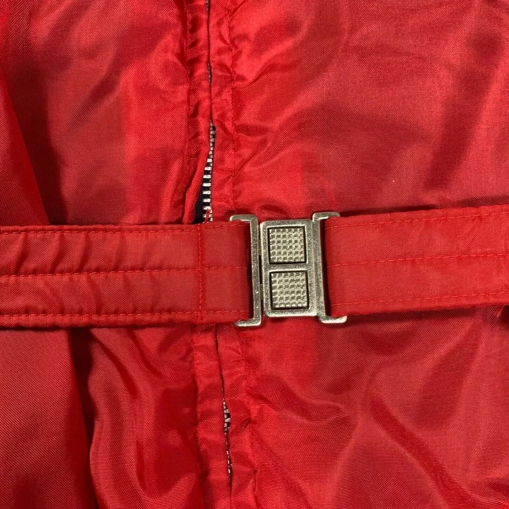 VTG Great‎ Lakes Jacket Mens XL Red Belted Gernal Motors Mens Club Parka Nylon - Picture 10 of 16